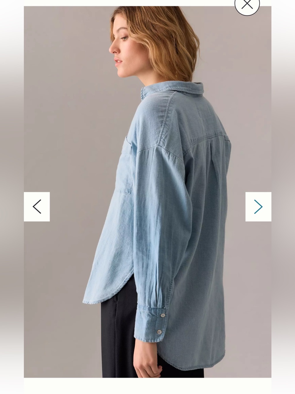 Maeve by Anthropologie The Bennet Buttondown Shirt Chambray Edition size M - Picture 4 of 12